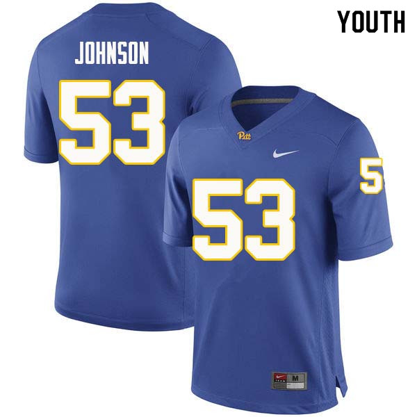 Youth #53 Dorian Johnson Pittsburgh Panthers College Football Jerseys Sale-Royal